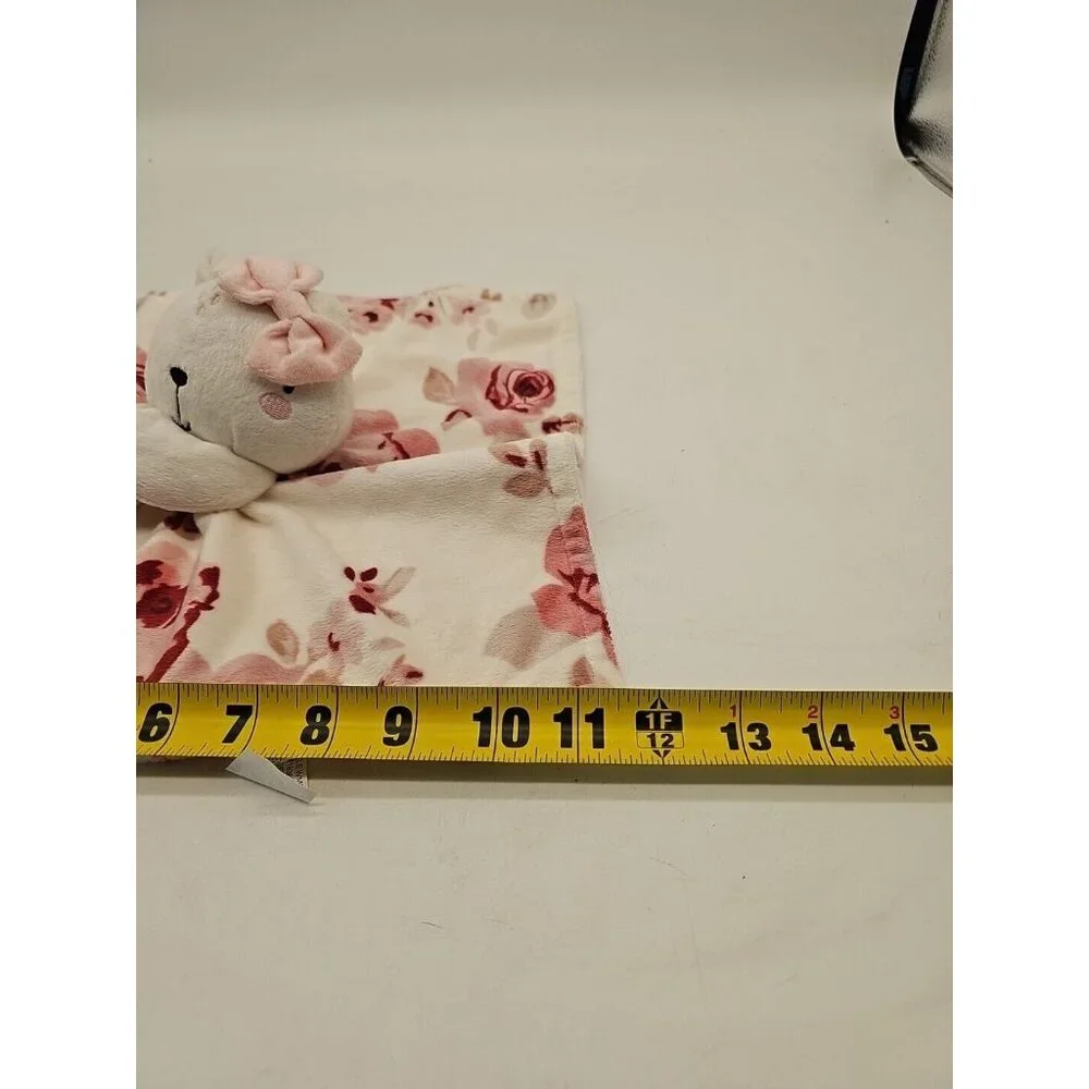 Gerber Modern Moments Lovey Security Blanket Bear‎ Pink Roses 12
